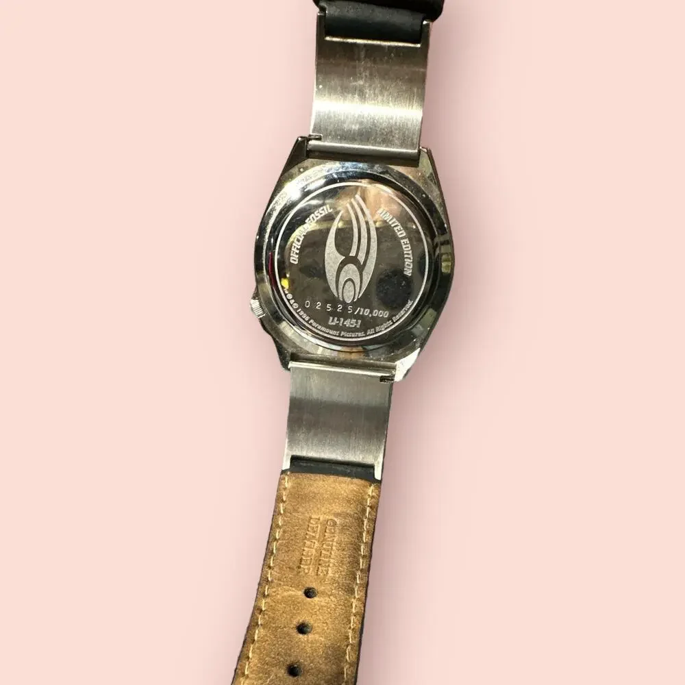 Vtg 1996 Fossil Star Trek The Next Generation Picard Locutus Borg Watch READ